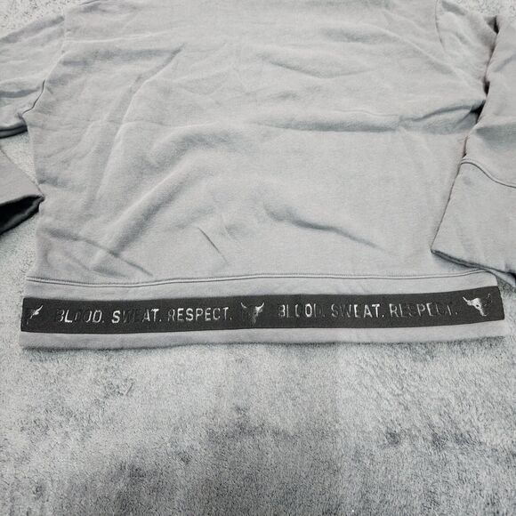 Under Armour Project Rock Women’s Grey Sweater Crew Neck Sweatshirt Size M - Picture 3 of 11